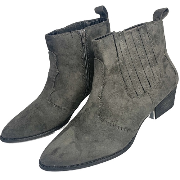Comfortview Faux Suede Ankle Boots 11 Grey - Picture 1 of 10